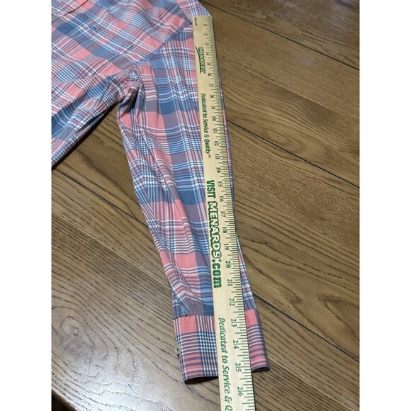 Southern Tide Coastal Passage Shirt Men's Button Up‎ Size M Plaid Salmon Preppy - Picture 7 of 14